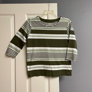 Hasting Smith Stripe Knit Blouse, Green Shades, Woman, M